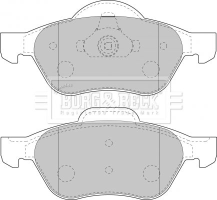 BORG & BECK Комплект тормозных колодок, дисковый тормоз BBP1806